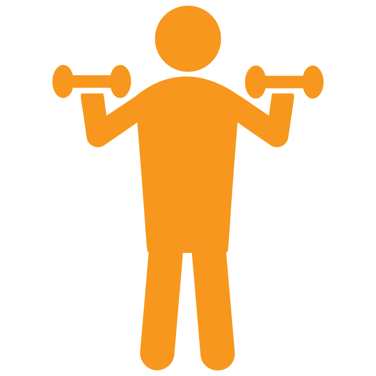 person lifting weights icon
